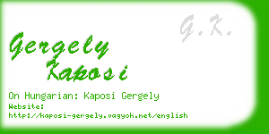 gergely kaposi business card